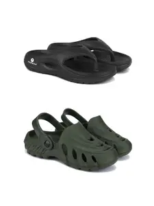 DRACKFOOT Pack Of 2 Men Flip Flops