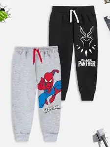 Marvel by Miss and Chief Boys Pack Of 2 Avengers Printed Cotton Joggers