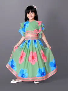BAESD Girls Printed Ready to Wear Lehenga &
