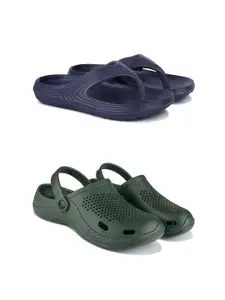 DRACKFOOT Pack Of 2 Men Flip Flops