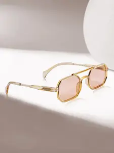 DressBerry Women Rectangle Sunglasses With UV Protected Lens DBSG-82821-03