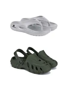 DRACKFOOT Pack Of 2 Men Flip Flops