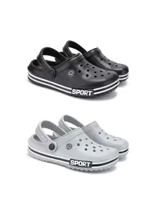 DRACKFOOT Men Self Design Fabric Set of 2 Clogs