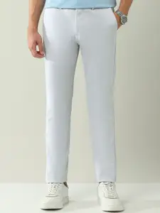 AD By Arvind Men Slim Fit Mid-Rise Cotton Trousers