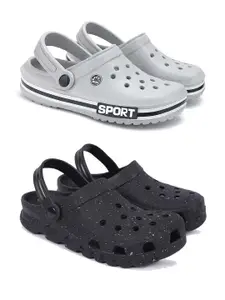 DRACKFOOT Men Pack Of 2 Self Design EVA Clogs