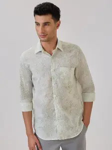 Raymond Printed Contemporary-Fit Cutaway Collar Formal Shirt