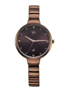 Fastrack Women Embellished Dial & Bracelet Style Straps Analogue Watch FV60074QM01