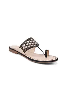 Padchin Women Embellished Ethnic One Toe Flats