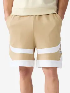 The Souled Store Men Colourblocked Mid-Rise Knee Length Bermuda Shorts