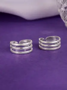 GIVA Rhodium-Plated Toe Rings