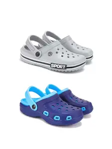 DRACKFOOT Men Set of 2 Self Design Clogs