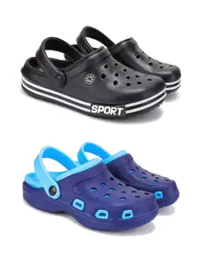 DRACKFOOT Men Set of 2 Self Design Stylish Clogs