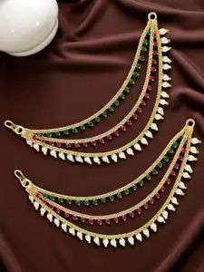 FEMMIBELLA Floral Ear Cuff Earrings