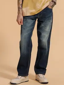 WROGN Men Comfort Baggy Fit Mid-Rise Heavy Fade Jeans