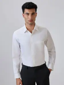 Raymond Contemporary Fit Pure Cotton Semicutaway Collar Formal Shirt