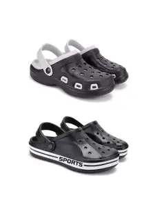 DRACKFOOT Men Set of 2 Self Design Clogs