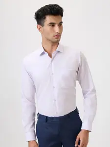 Raymond Men Solid Spread Collar Cotton Formal Shirt