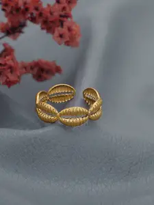 Carlton London Gold Plated Adjustable Finger Ring