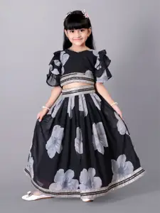 BAESD Girls Printed Ready to Wear Lehenga &