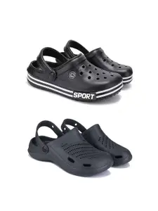 DRACKFOOT Men Set of 2 Clogs Flip Flops