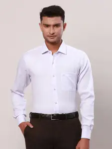 Raymond Pure Cotton Contemporary-Fit Semi-Cutaway Collar Formal Shirt