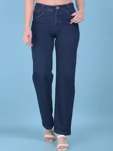 ADBUCKS Women Wide Leg High-Rise Stretchable Jeans