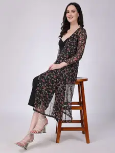 Moda Rapido Women Printed Longline Shrug