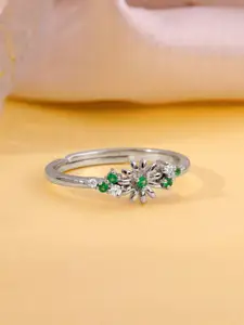 GIVA 925 Silver Sunflower Ring Fixed Size Indian -12
