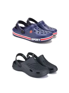 DRACKFOOT Men Set of 2 Self Design Clogs