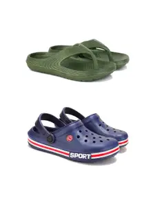 DRACKFOOT Men Set Of 2 Flip Flops