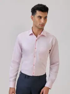 Raymond Men Solid Spread Collar Cotton Formal Shirt