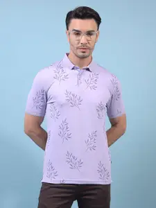 Crimsoune Club Men Printed Polo Collar Slim Fit Cotton T-shirt