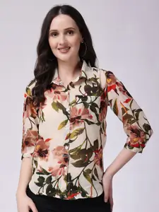CORSICA Women Floral Printed Spread Collar Casual Shirt
