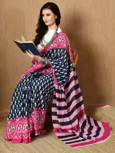 Anouk Ethnic Motifs Printed Pure Cotton Ikat Saree