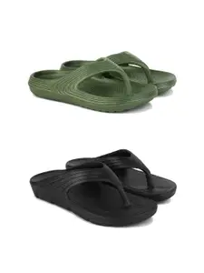 DRACKFOOT Pack Of 2 Men Flip Flops