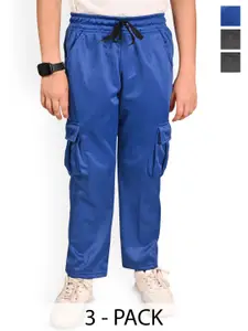 BAESD Boys Pack Of 3 Mid Rise Cargo Track Pants