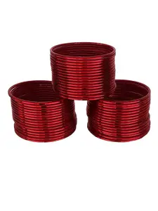 T4 JEWELS Set Of 48 Metal Glossy Finish Bangles