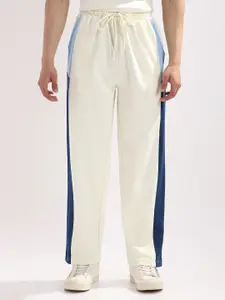 NOBERO Men Straight Fit Side Stripe Bluebeam Cotton Joggers