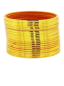 T4 JEWELS Set Of 24 Glossy Finished Metal Bangles