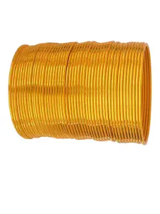 T4 JEWELS Set Of 48 Metal Glossy Finish Bangles