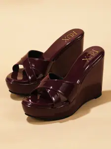 RUXBYPAYAL Women Open Toe Wedge Heel Sandals