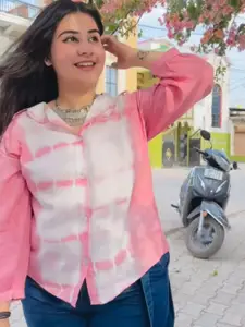 CORSICA Tie & Dyed Spread Collar Relaxed Casual Shirt