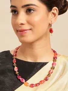 Anouk Women Multicolor Crystal Necklace Set