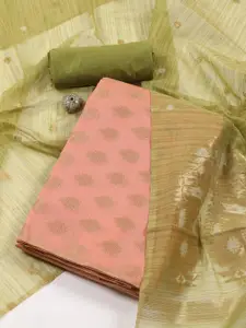 Meena Bazaar Art Silk Unstitched Dress Material