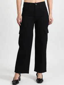 TYFFYN Women Jean Flared High-Rise Stretchable Jeans