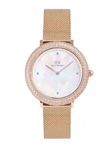 Daniel Wellington crystal bezel Women Mother of Pearl Analogue Watch DW00100823K