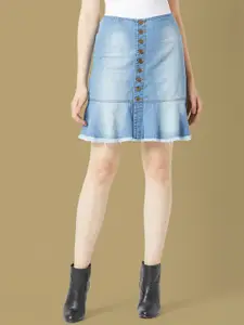 The Roadster Lifestyle Co Mid-Rise Knee Length A-Line Mini Skirt