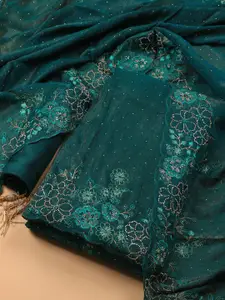 Meena Bazaar Art Silk Unstitched Dress Material