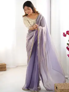 Anouk Sequinned Satin Designer Saree