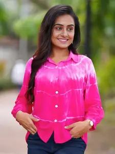 CORSICA Tie & Dyed Spread Collar Relaxed Casual Shirt